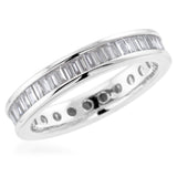 Platinum 1ct Baguette Cut Diamond Full Eternity Ring