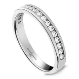 Platinum 0.30ct Round Brilliant Cut Diamond Channel Set Half Eternity Ring