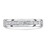 Platinum 0.50ct Round Brilliant Cut Channel Set Half Eternity Ring