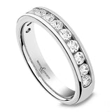Platinum 0.50ct Round Brilliant Cut Channel Set Half Eternity Ring