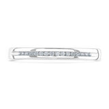 Platinum 0.07ct Round Brilliant Cut Diamond Channel Set Half Eternity Ring