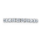 Platinum 0.50ct Round Brilliant Cut Diamond Claw Set Half Eternity Ring