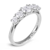 Platinum 1.00ct Five Diamond Graduated Eternity Ring