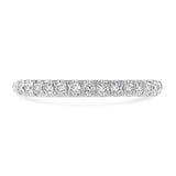 Platinum 0.25ct Round Brilliant Cut Diamond Claw Set Half Eternity Ring