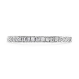 Platinum 0.33ct Round Brilliant Cut Diamond Grain Set Half Eternity Ring