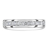 Platinum 1.00ct Round Brilliant Cut Diamond Channel Set Half Eternity Ring