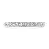 Platinum 0.33ct Round Brilliant Cut Diamond Claw Set Half Eternity Ring