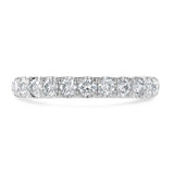 Platinum 0.75ct Round Brilliant Cut Diamond Claw Set Half Eternity Ring
