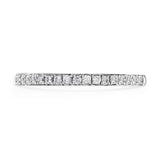 Platinum 0.10ct Round Brilliant Cut Diamond Grain Set Half Eternity Ring