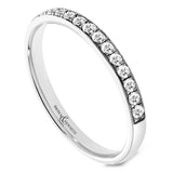 Platinum 0.25ct Round Brilliant Diamond Grain Set Half Eternity Ring