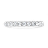 Platinum 0.50ct Round Brilliant Cut Diamond Claw Set Half Eternity Ring