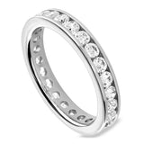 Platinum 1.50ct Round Brilliant Cut Diamond Channel Set Full Eternity Ring