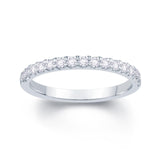 Platinum 0.20ct Round Brilliant Cut Diamond Claw Set Half Eternity Ring