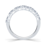 Platinum 1.00ct Pear Cut Diamond Claw Set Half Eternity Ring