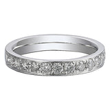 Platinum 0.20ct Round Brilliant Cut Diamond Channel Set Half Eternity Ring
