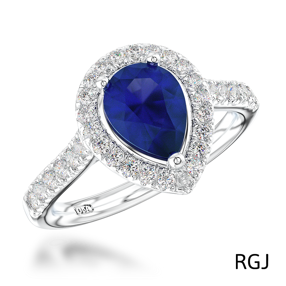 Diamond shaped sales sapphire ring
