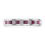 18ct White Gold Ruby and Diamond Eternity Ring