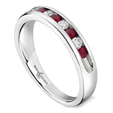 18ct White Gold Ruby and Diamond Eternity Ring