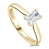 18ct Yellow Gold 2.00ct Radiant Cut Laboratory Grown Diamond Solitaire Ring