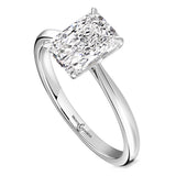 Platinum 1.54ct Radiant Cut Laboratory Grown Diamond Solitaire Engagement Ring