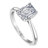 Platinum 5.00ct Emerald Cut Laboratory Grown Diamond Solitaire Engagement Ring