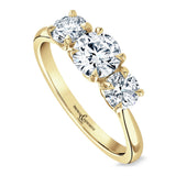 18ct Yellow Gold 1.30ct Round Brilliant Cut Laboratory Grown Diamond Three Stone Engagement Ring