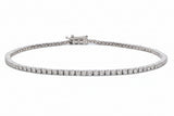 9ct White Gold 3.03ct Round Brilliant Cut Laboratory Grown Diamond Line Bracelet