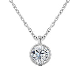 9ct White Gold Round Brilliant Cut Laboratory Grown Diamond Necklace