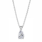 9ct White Gold Pear Cut Laboratory Grown Diamond Necklace