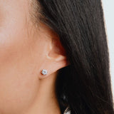 Diamonfire Silver 1.00ct Zirconia Six Claw Stud Earrings E5581