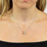 Diamonfire Silver 1.00ct Zirconia Six Claw Necklace P4608