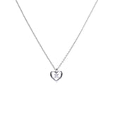 Diamonfire Open Heart Zirconia Silver Necklace P4637