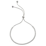 Silver Cubic Zirconia Adjustable Toggle Bracelet B4926C