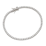 Silver Cubic Zirconia Claw Set Tennis Bracelet B5355C