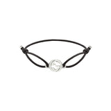 Gucci Interlocking Silver And Leather Bracelet YBAA002MN00100U