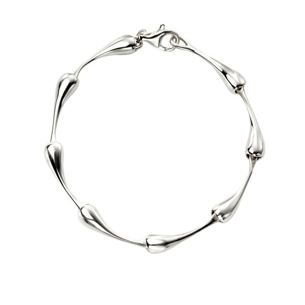 Silver Droplet Bracelet B5193