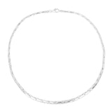 Silver Snake Effect Necklace N4531