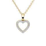 Diamonfire Gold Plated Heart Zirconia Necklace P5391