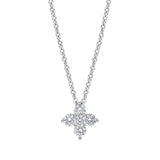 Diamonfire Silver Zirconia Flower Necklace P5569