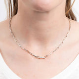 Silver Chain Link Necklace N4705