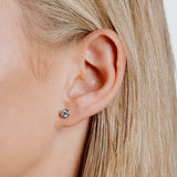 Diamonfire Silver Solitaire 0.50ct Zirconia Bezel Set Stud Earrings E5618