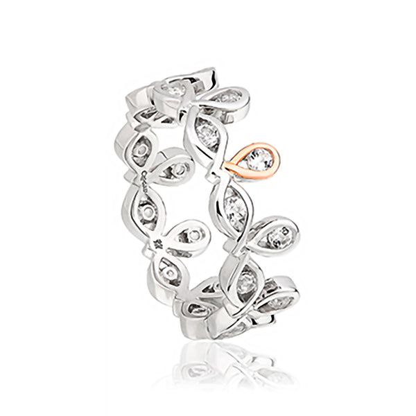 Clogau Silver And 9ct Rose Gold Royal Crown Ring 3SRCSR