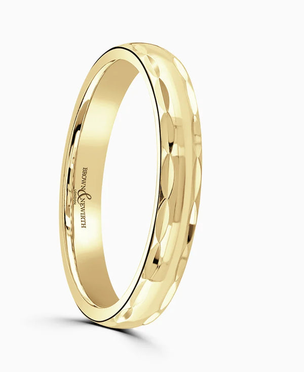 18ct Yellow Gold 5mm Medium Court Gents Contemporary Wedding Ring
