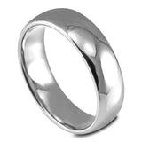 Platinum 6mm Light Court Gents Wedding Ring
