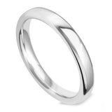 Platinum 3mm Light Court Gents Wedding Ring