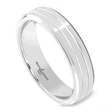Platinum 6mm Medium Court Gents Polished Wedding Ring