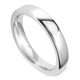 Platinum 4mm Heavy Court Gents Wedding Ring