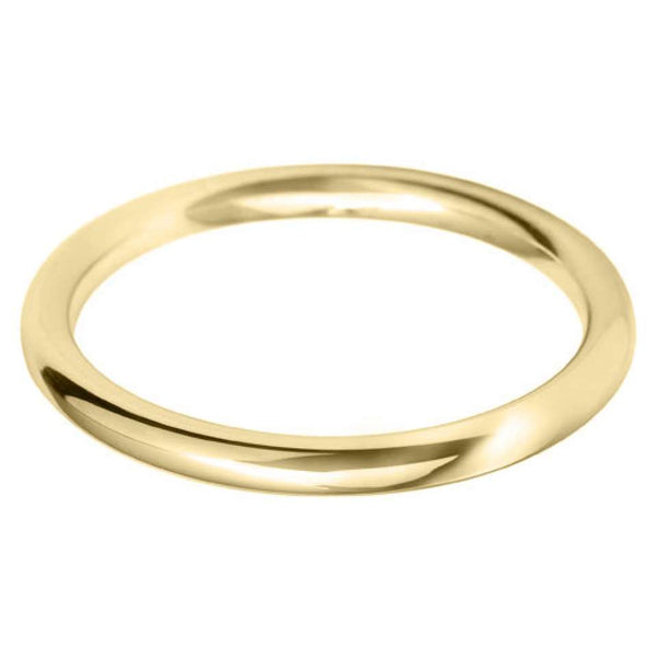 18ct Yellow Gold 2mm Light Court Ladies Wedding Ring