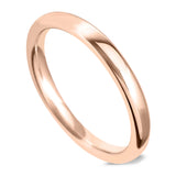 18ct Rose Gold 2.5mm Light Court Ladies Wedding Ring