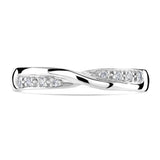 Platinum 0.07ct Diamond Set Ladies Wedding Ring